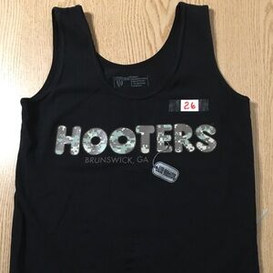 B64-26 Hooters Girl Worn Military Camo Uniform Tank From Brunswick Georgia Small